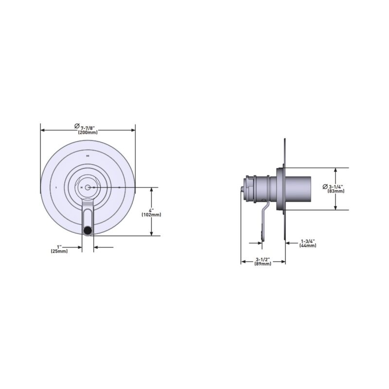 Perrin & Rowe Armstrong Shower Control with 2 Outlets Nickel