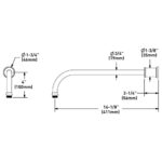 Perrin & Rowe Armstrong Shower Arm Chrome
