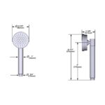 Perrin & Rowe Armstrong Handshower & Hose Nickel