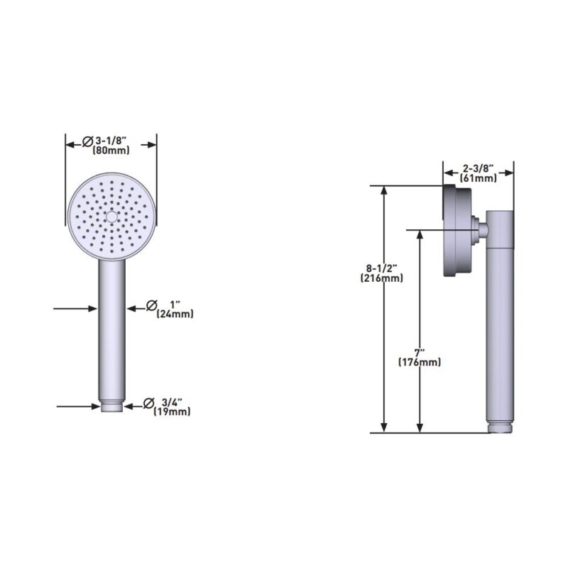 Perrin & Rowe Armstrong Handshower & Hose Nickel
