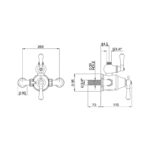 Perrin & Rowe Georgian Exposed Thermostatic Shower, Lever
