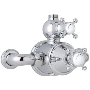 Perrin & Rowe Georgian Crosstop Exposed Shower Mixer Nickel