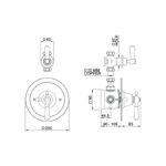 Perrin & Rowe Georgian Lever Concealed Shower with Remote Flow Control