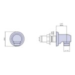 Perrin & Rowe Langbourn Wall Outlet Nickel