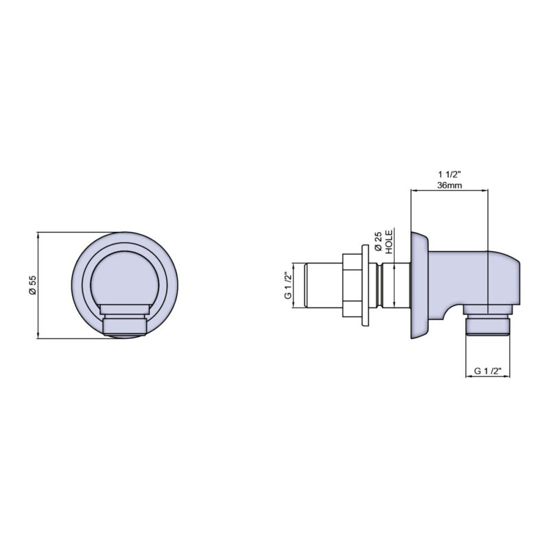 Perrin & Rowe Langbourn Wall Outlet Nickel