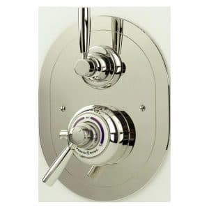 Perrin & Rowe Contemporary Concealed Shower Mixer, Pewter