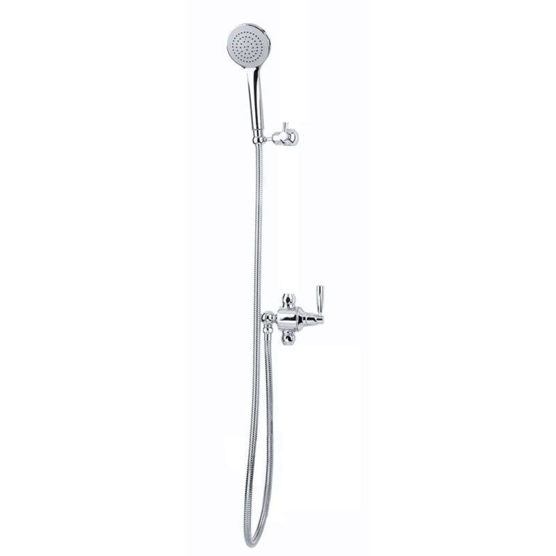 Perrin & Rowe Riser Diverter, Sliding Bracket & Hose Nickel Perrin & Rowe Riser Diverter, Sliding Bracket & Hose Nickel