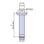 Perrin & Rowe Langbourn Ceiling Shower Arm Nickel