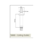 Perrin & Rowe Contemporary Ceiling Shower Outlet Pewter
