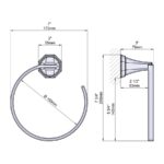 Perrin & Rowe Deco Towel Ring Nickel