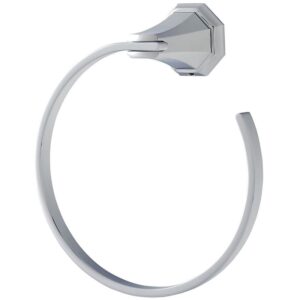 Perrin & Rowe Deco Towel Ring Pewter