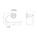 Perrin & Rowe Deco Toilet Roll Holder