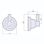 Perrin & Rowe Langbourn Single Robe Hook Chrome