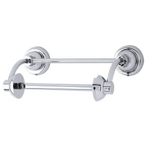 Perrin & Rowe Toilet Roll Holder with Pivot Bar Pewter