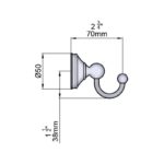 Perrin & Rowe Georgian Wall Mounted Single Robe Hook Chrome