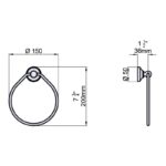 Perrin & Rowe Georgian Towel Ring