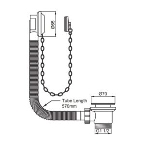 Perrin & Rowe Bath Waste & Overflow Chrome