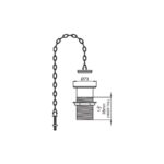 Perrin & Rowe Traditional Unslotted Bath Waste, Plug & Chain