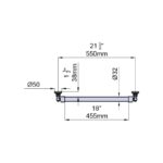 Perrin & Rowe Traditional 550mm Grab Rail Nickel