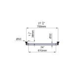Perrin & Rowe Traditional 700mm Grab Rail Nickel