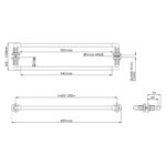Perrin & Rowe Traditional 550mm Shower Door Rail