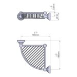 Perrin & Rowe Traditional Corner Basket Chrome