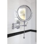 Perrin & Rowe Wall Mounted Shaving Mirror Gold