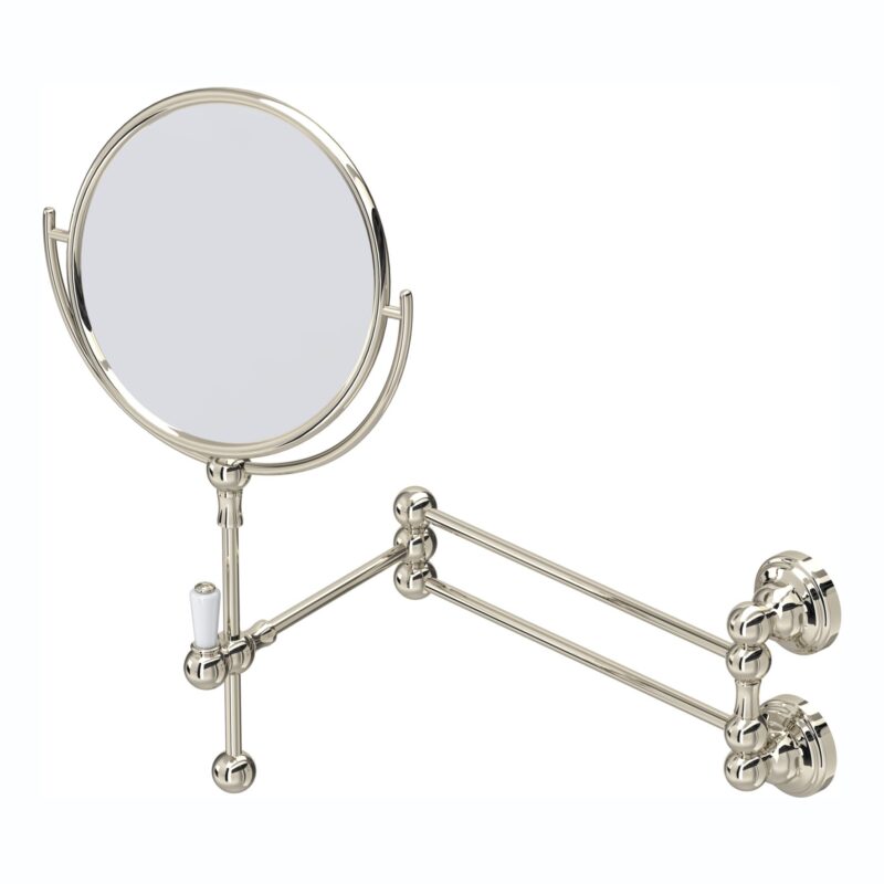 Perrin & Rowe Traditional Wall Mounted Shaving Mirror Nickel