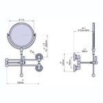 Perrin & Rowe Traditional Wall Mounted Shaving Mirror Nickel