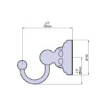 Perrin & Rowe Traditional Single Robe Hook Chrome