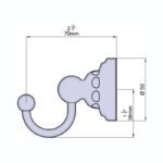 Perrin & Rowe Traditional Single Robe Hook Gold