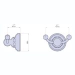 Perrin & Rowe Traditional Double Robe Hook Chrome