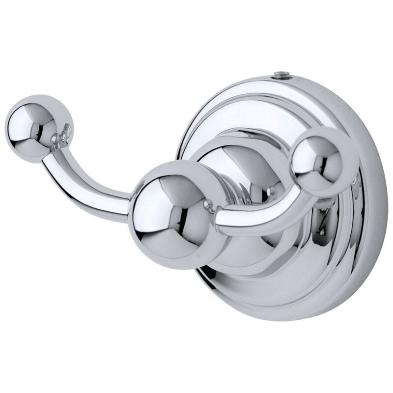 Perrin & Rowe Double Robe Hook Pewter Perrin & Rowe Double Robe Hook Pewter