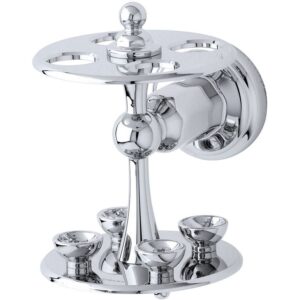 Perrin & Rowe Wall Mounted Toothbrush Holder Pewter