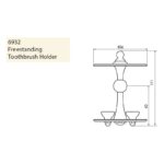 Perrin & Rowe Freestanding Toothbrush Holder Nickel