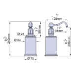 Perrin & Rowe Freestanding Soap Dispenser Chrome