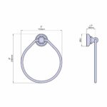Perrin & Rowe Traditional 150mm Towel Ring Chrome