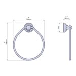 Perrin & Rowe Traditional 150mm Towel Ring Nickel