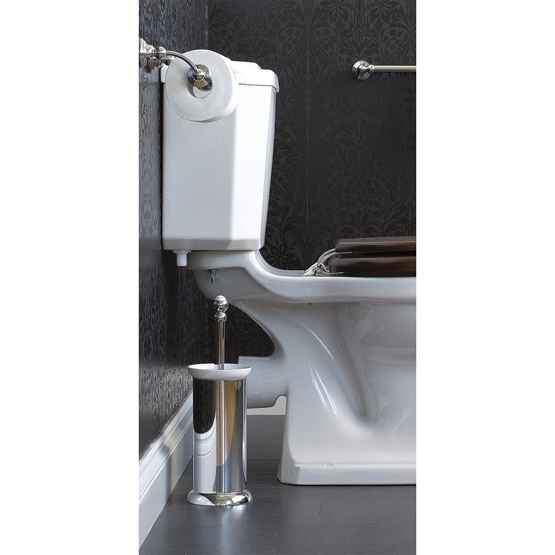 Perrin & Rowe Floor Toilet Brush Holder Nickel