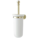 Perrin & Rowe Wall Toilet Brush Holder Gold