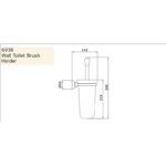 Perrin & Rowe Wall Toilet Brush Holder Pewter
