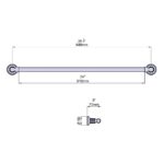 Perrin & Rowe 610mm Single Towel Rail Chrome
