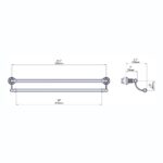 Perrin & Rowe Traditional 610mm Double Towel Rail Chrome