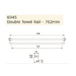 Perrin & Rowe 762mm Double Towel Rail Nickel