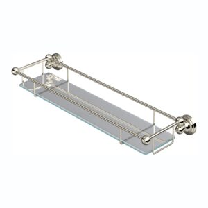Perrin & Rowe Traditional 510mm Glass Shelf Nickel