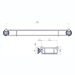 Perrin & Rowe Traditional 510mm Glass Shelf Nickel