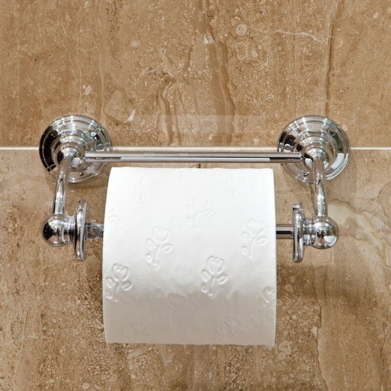 Perrin & Rowe Pivot Bar Toilet Roll Holder Chrome