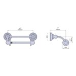 Perrin & Rowe Traditional Pivot Bar Toilet Roll Holder Nickel