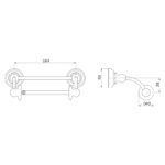 Perrin & Rowe Pivot Bar Toilet Roll Holder Pewter