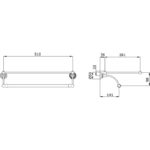Perrin & Rowe 20" Towel Rack Pewter